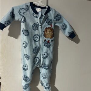 Blue Hedgehog Print Kids One Piece